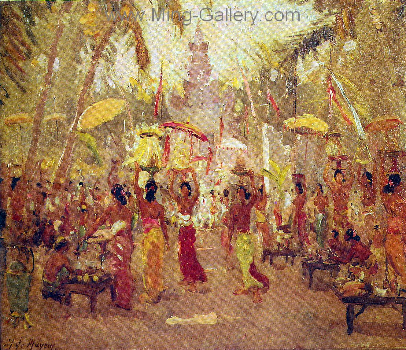 Famous Bali Artist Merpres painting on canvas BAA0024