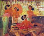 Famous Bali Artist Merpres painting on canvas BAA0015