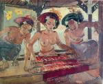 Famous Bali Artist Merpres painting on canvas BAA0017
