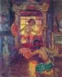 Famous Bali Artist Merpres painting on canvas BAA0021