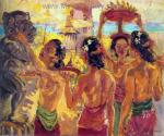 Famous Bali Artist Merpres painting on canvas BAA0026