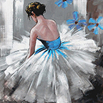 Dancing painting on canvas DAN0021