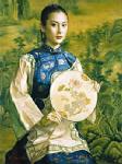 Traditional Chinese Ladies painting on canvas PRT0090