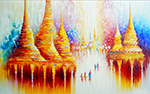 Thai Temples painting on canvas TEM0014