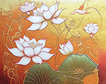 Thai Lotus painting on canvas TLO0001