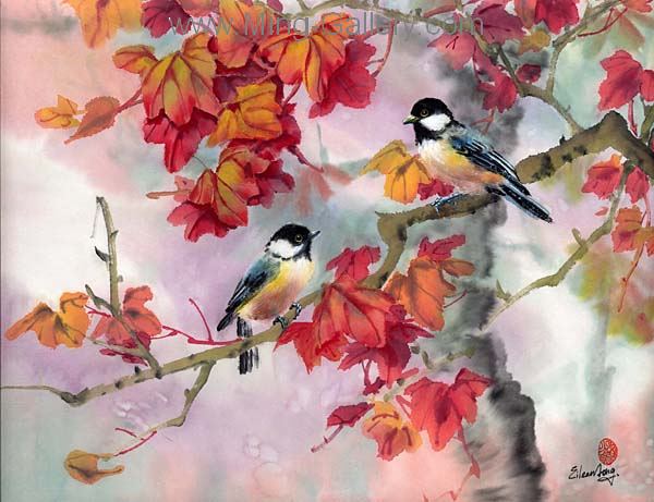 Birds painting on canvas ANB0002