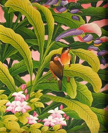 Birds painting on canvas ANB0042