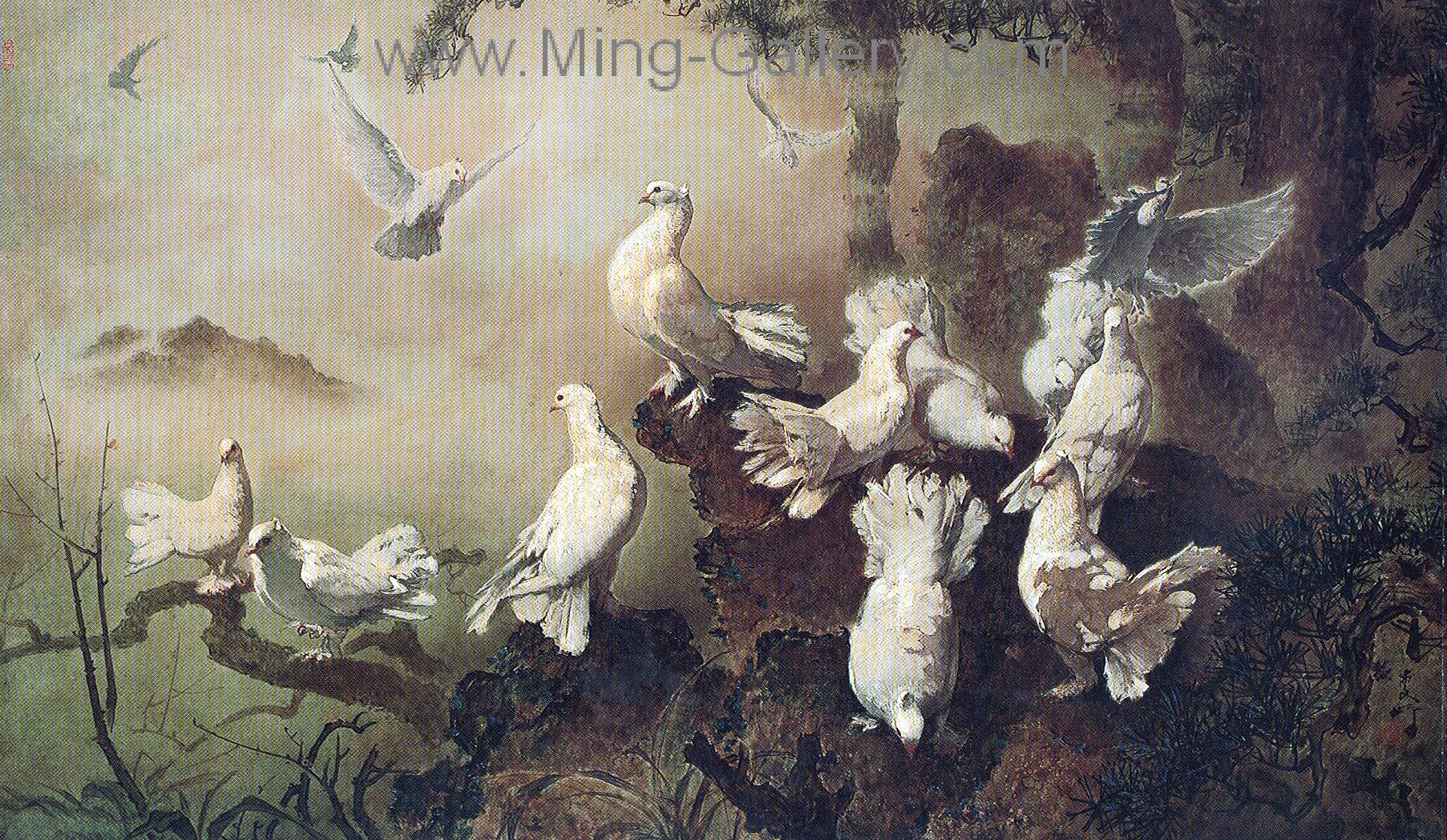Birds painting on canvas ANB0056