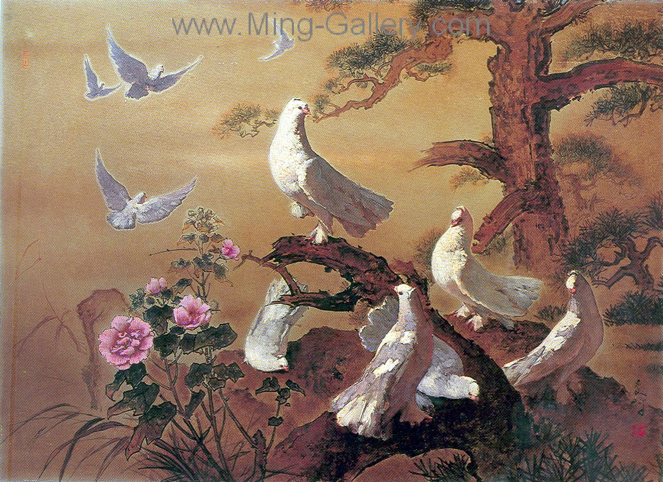Birds painting on canvas ANB0057
