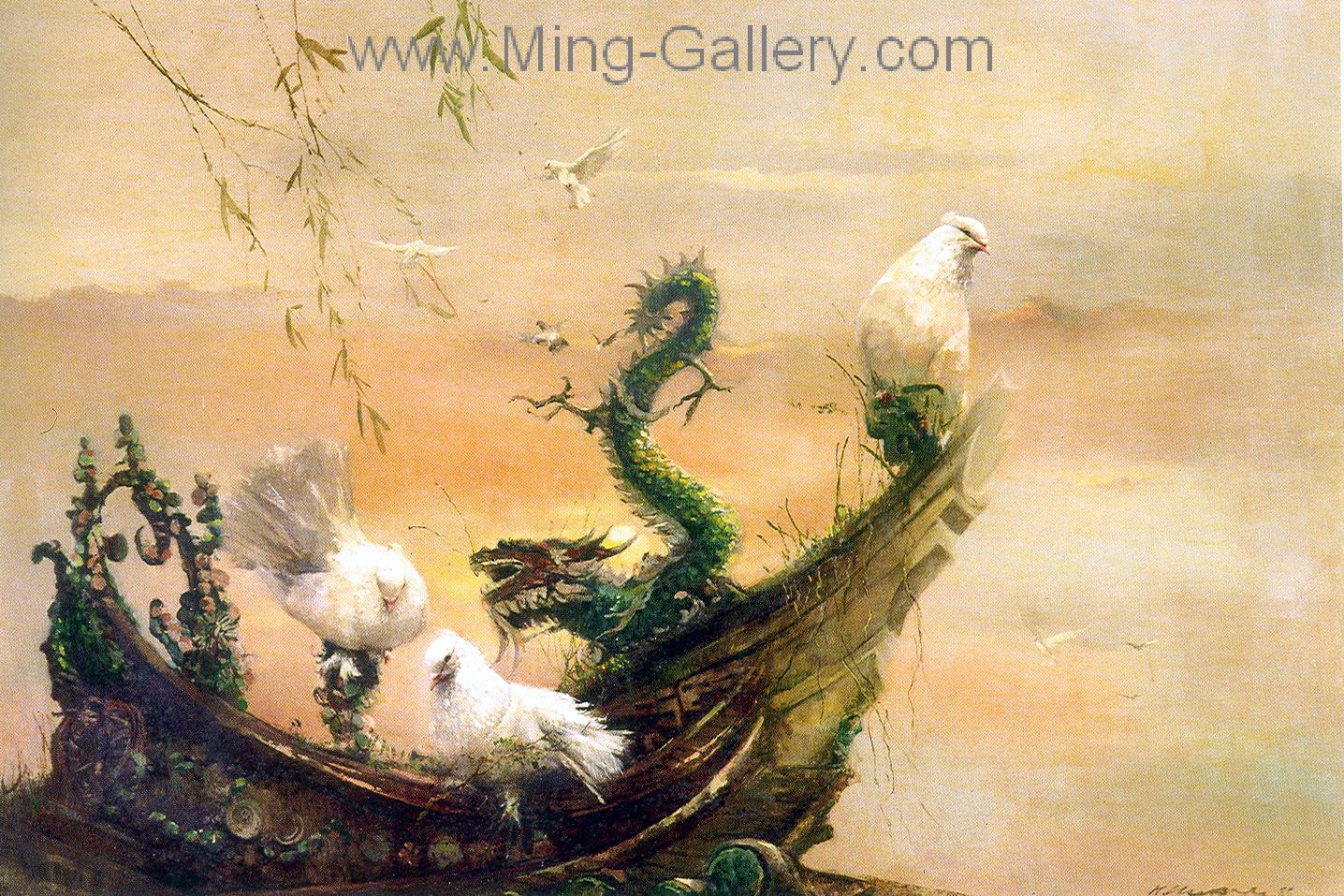 Birds painting on canvas ANB0058