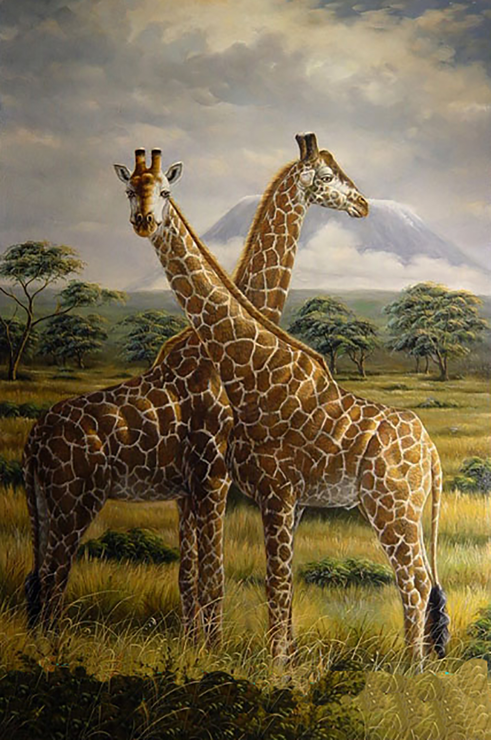 Giraffe painting on canvas ANG0001