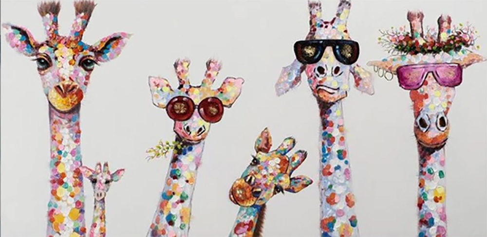 Giraffe painting on canvas ANG0005