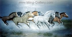 Horses painting on canvas ANH0001