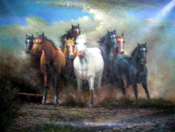 Horses painting on canvas ANH0002