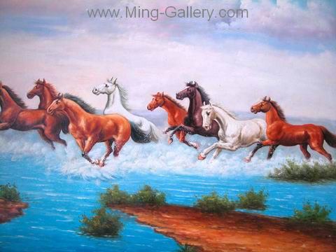 Horses painting on canvas ANH0008