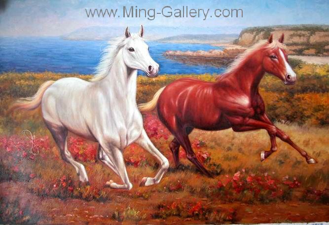 Horses painting on canvas ANH0011