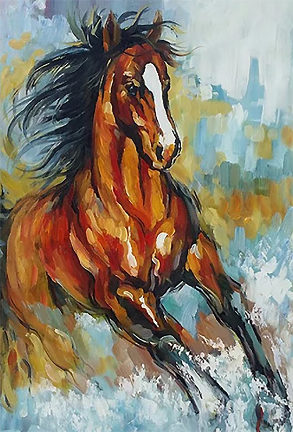 Horses painting on canvas ANH0022
