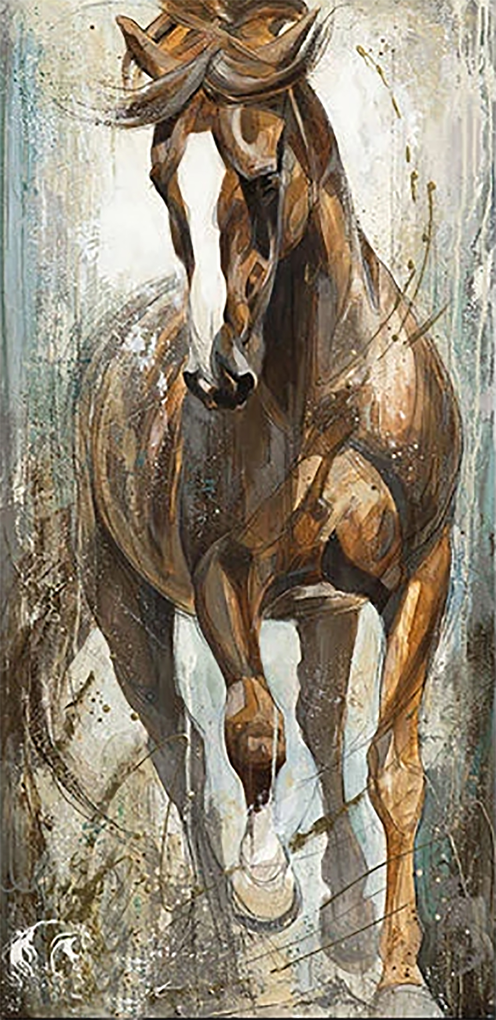 Horses painting on canvas ANH0027