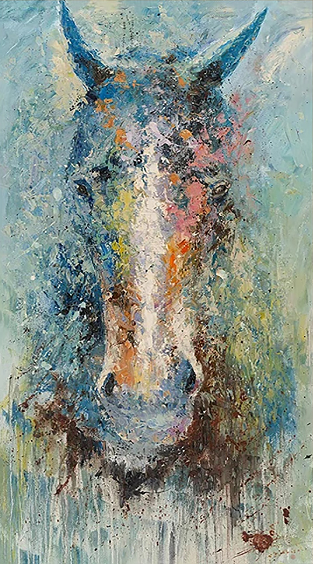 Horses painting on canvas ANH0028