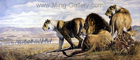 Big Cats painting on canvas ANL0010