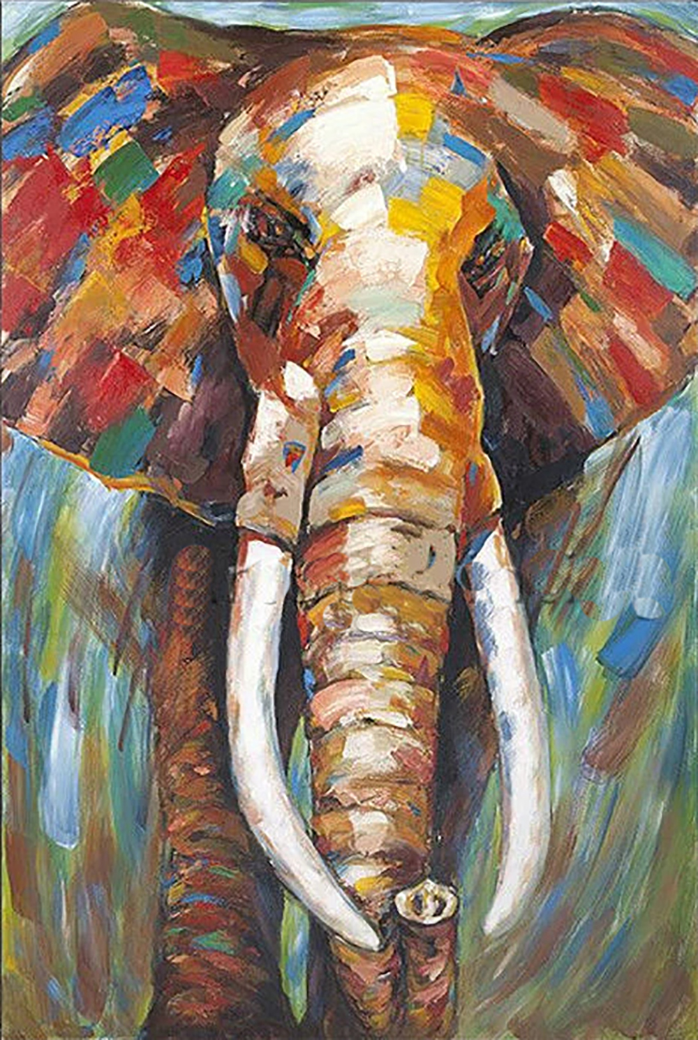 Elephants painting on canvas ANP0011