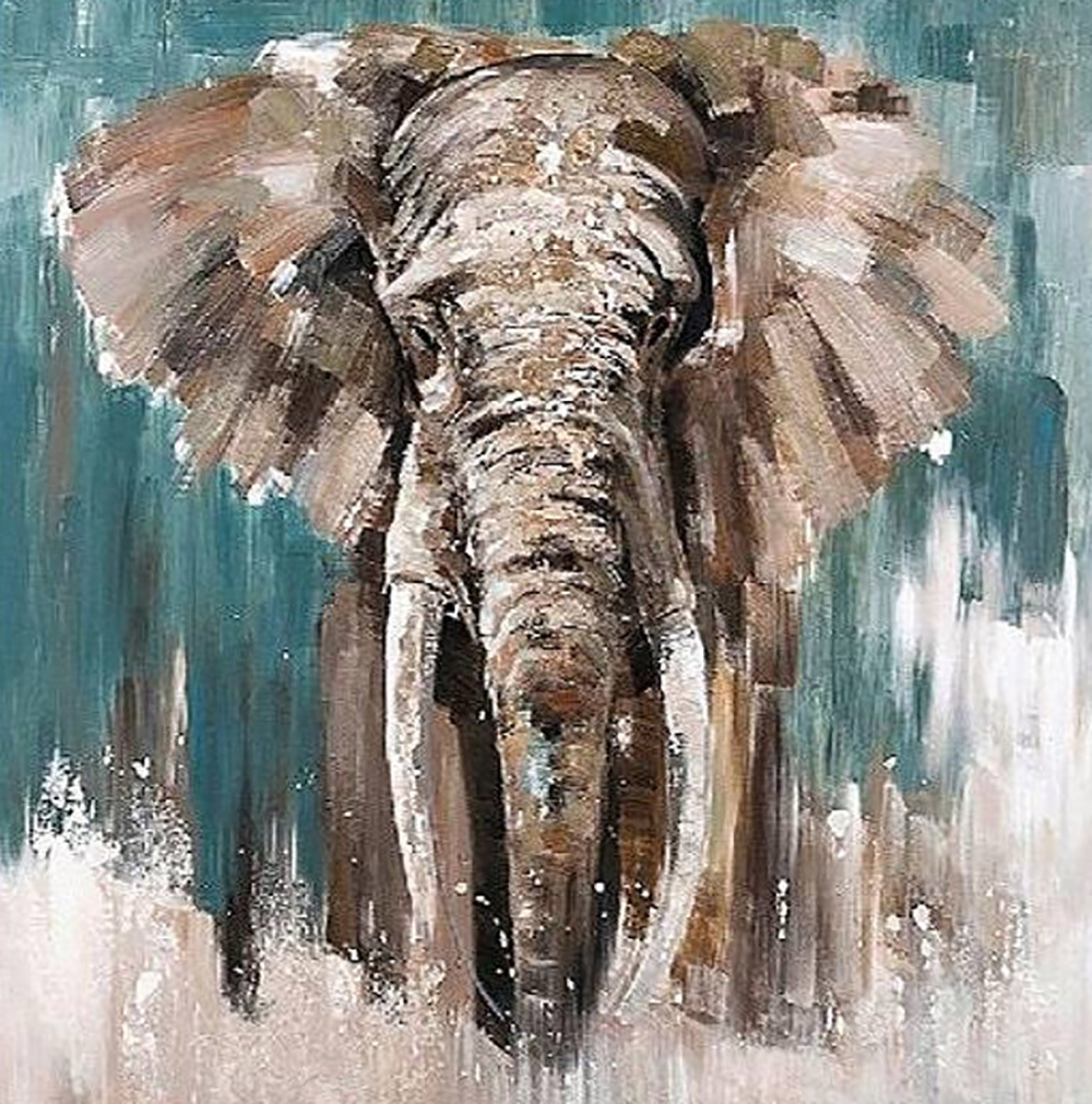 Elephants painting on canvas ANP0014