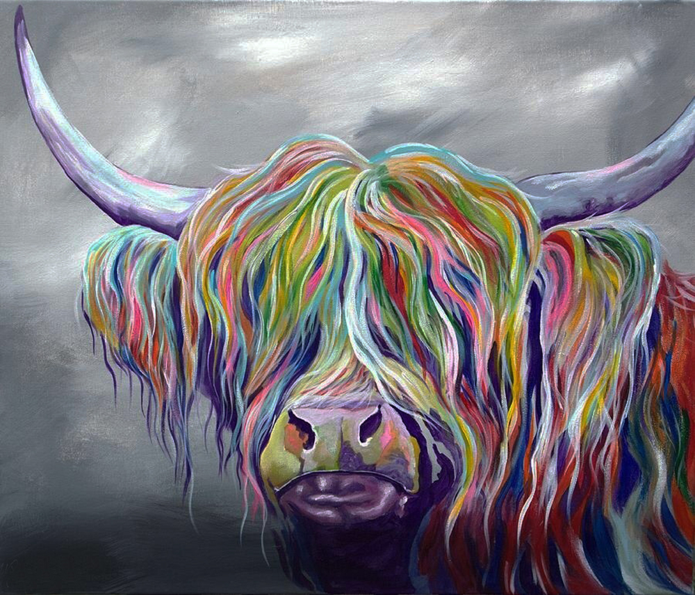 Cows painting on canvas ANW0005