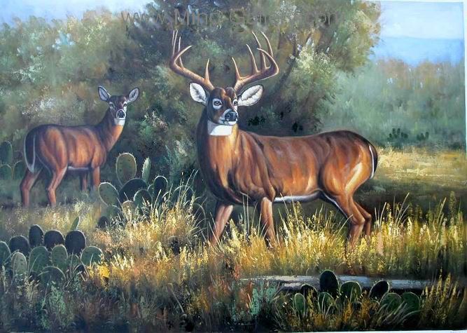 ANX0003 - Oil Painting of Deer