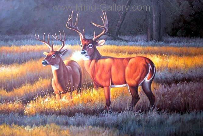 ANX0004 - Oil Painting of Deer