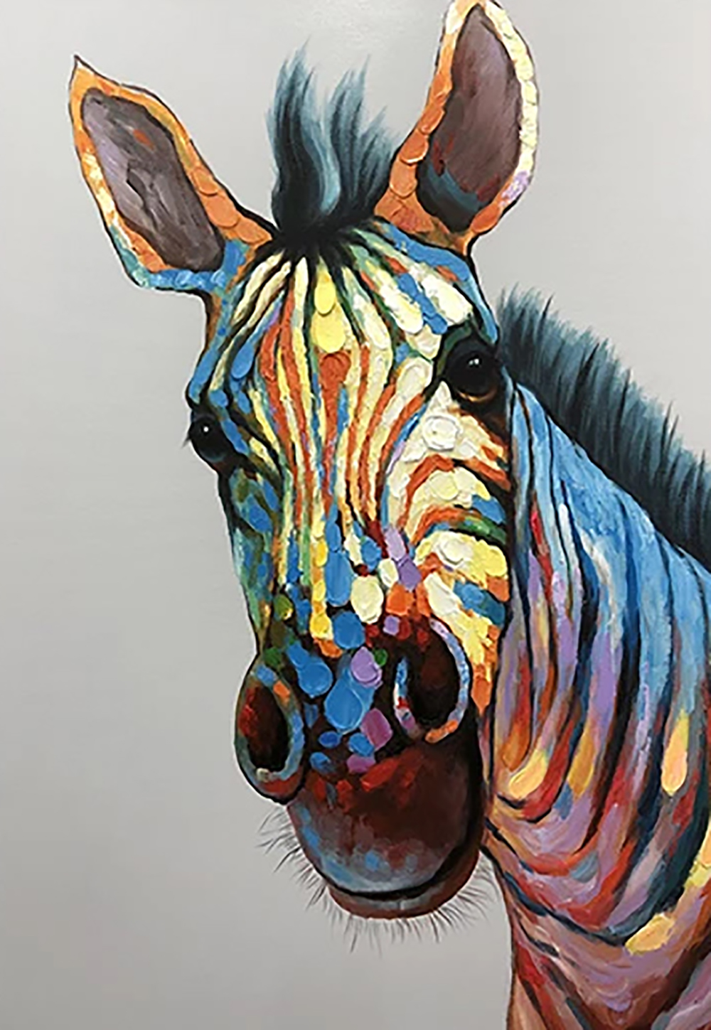 Zebras painting on canvas ANZ0004