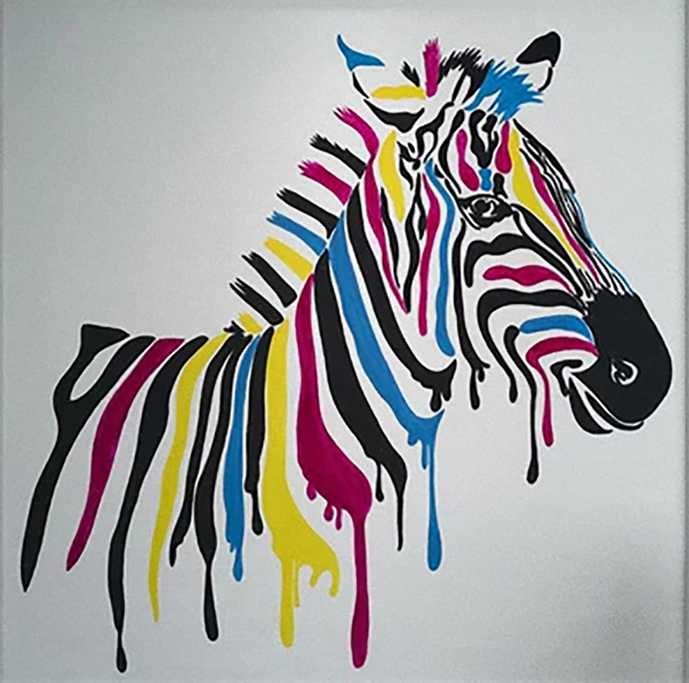 Zebras painting on canvas ANZ0006