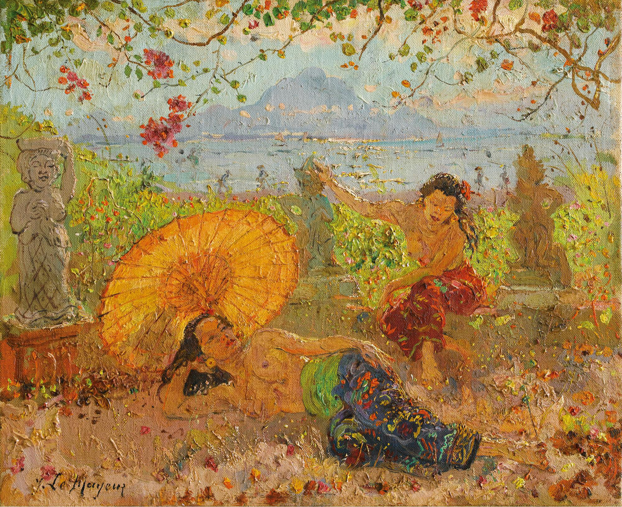 Famous Bali Artist Merpres painting on canvas BAA0067