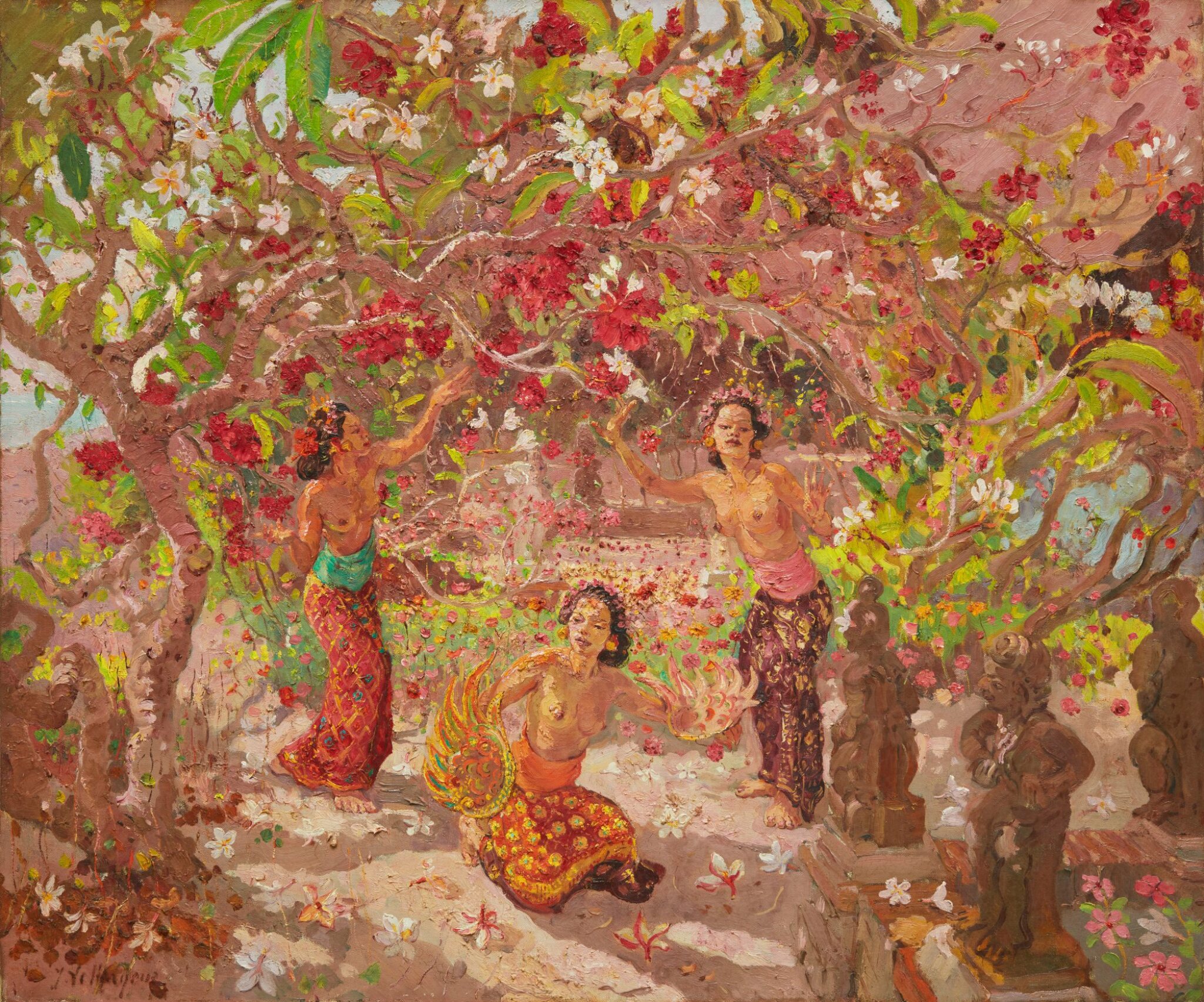 Famous Bali Artist Merpres painting on canvas BAA0090