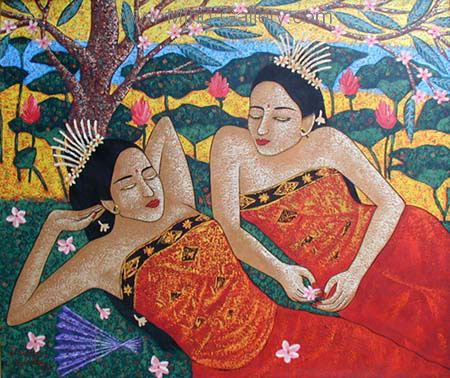 Bali Modern painting on canvas BAM0006