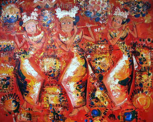 Bali Modern painting on canvas BAM0014