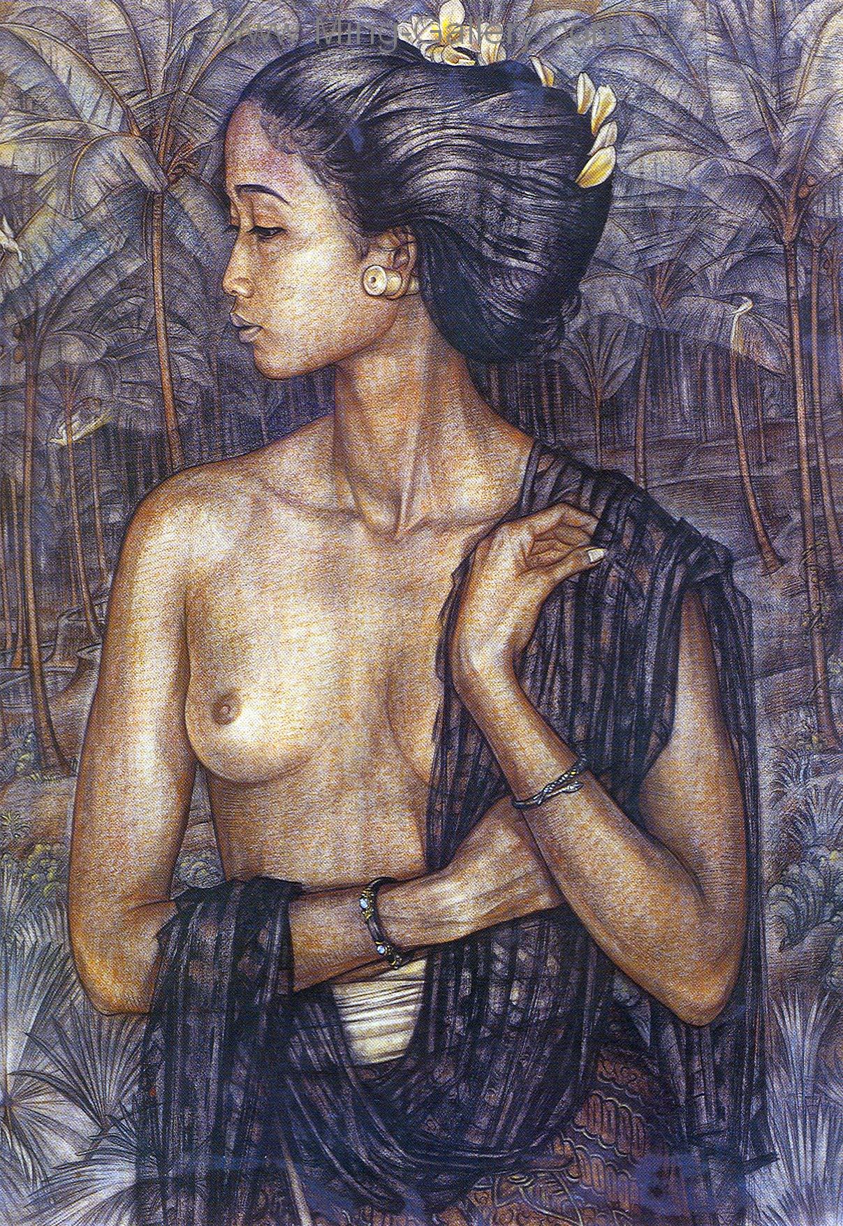 Bali Nude painting on canvas BAN0006