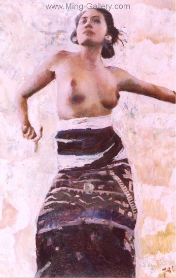Bali Nude painting on canvas BAN0016