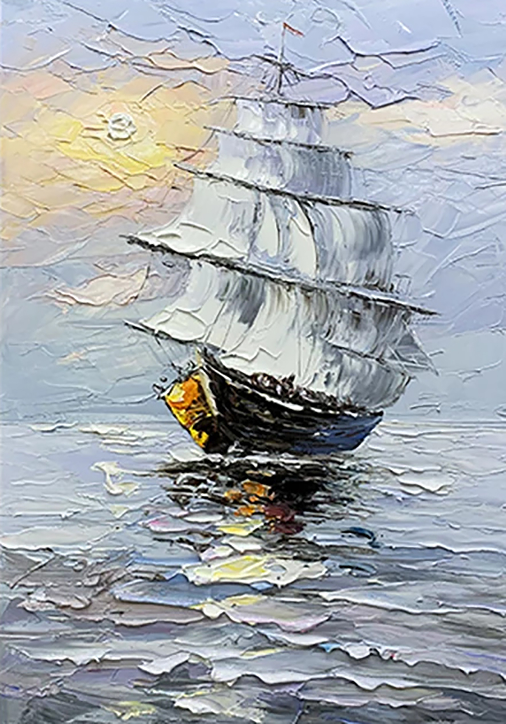 Boats painting on canvas BOA0006