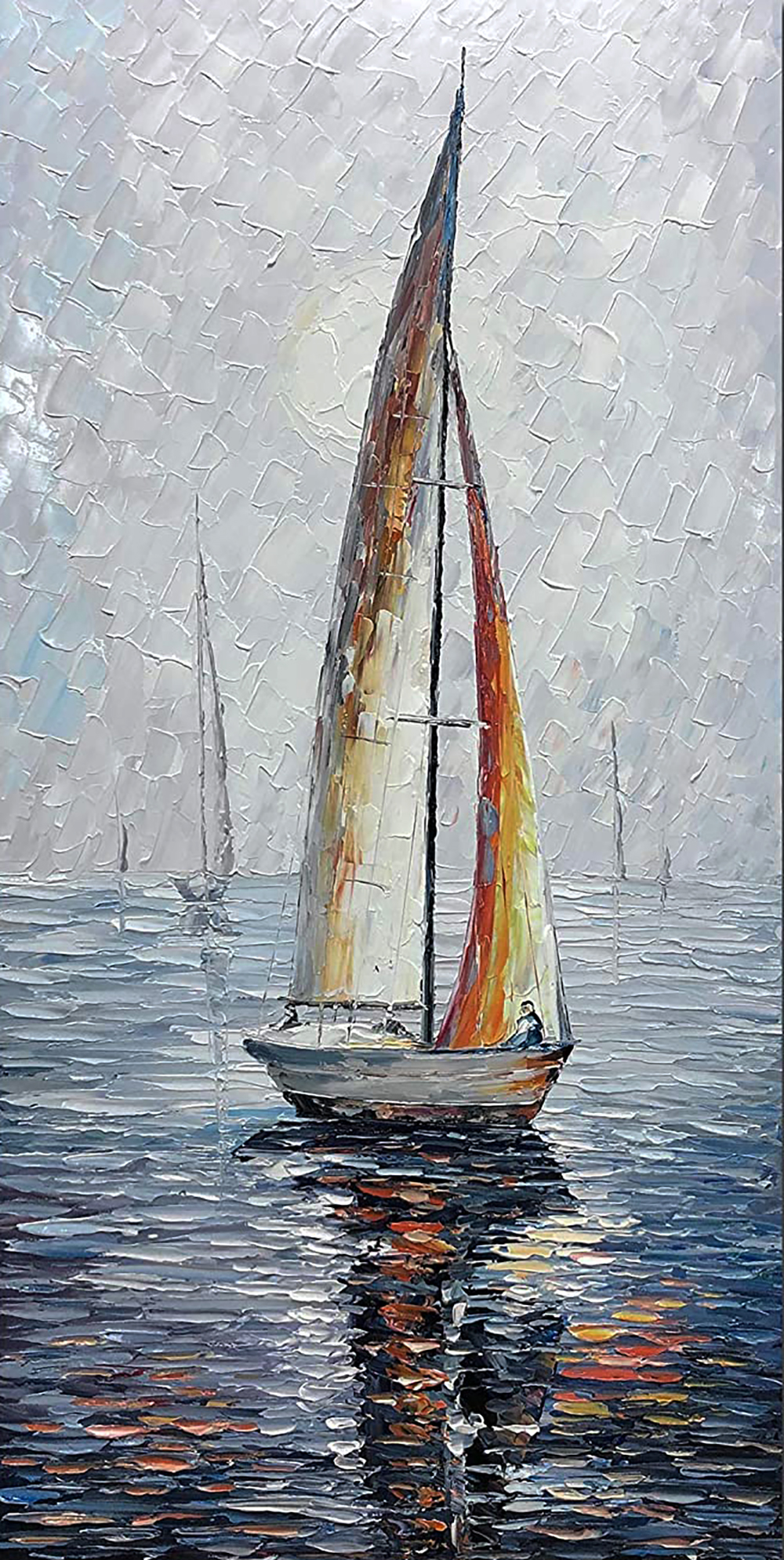 Boats painting on canvas BOA0011