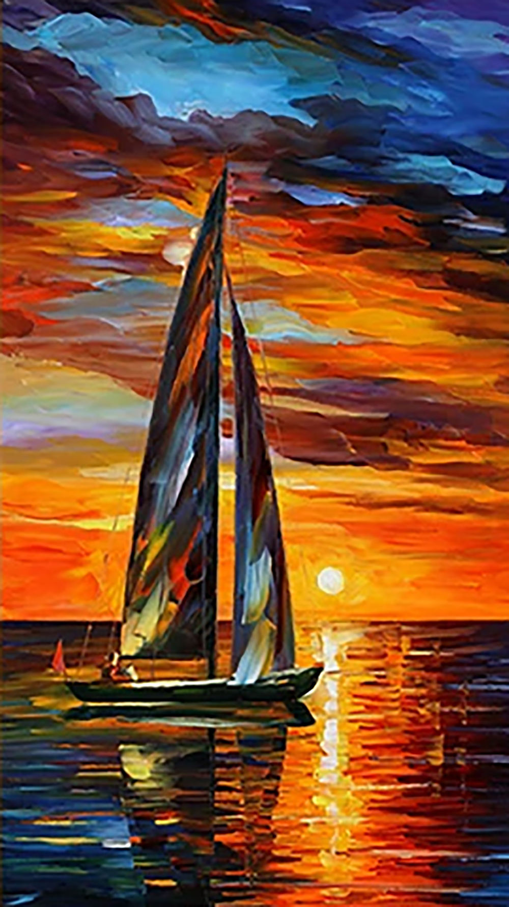 Boats painting on canvas BOA0013