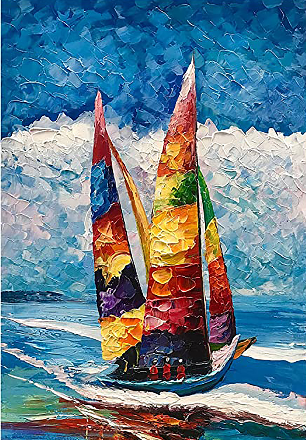 Boats painting on canvas BOA0015