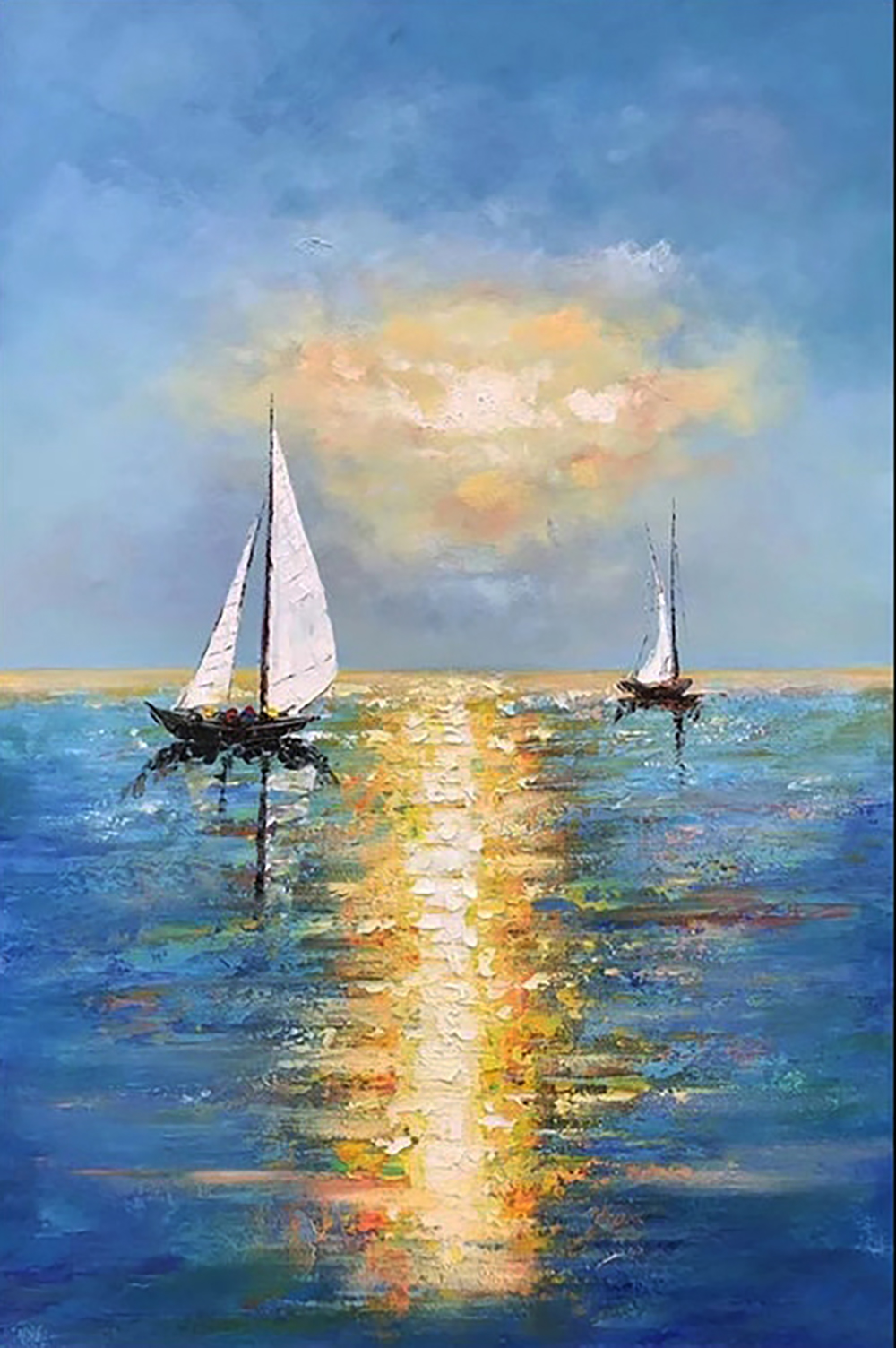 Boats painting on canvas BOA0021