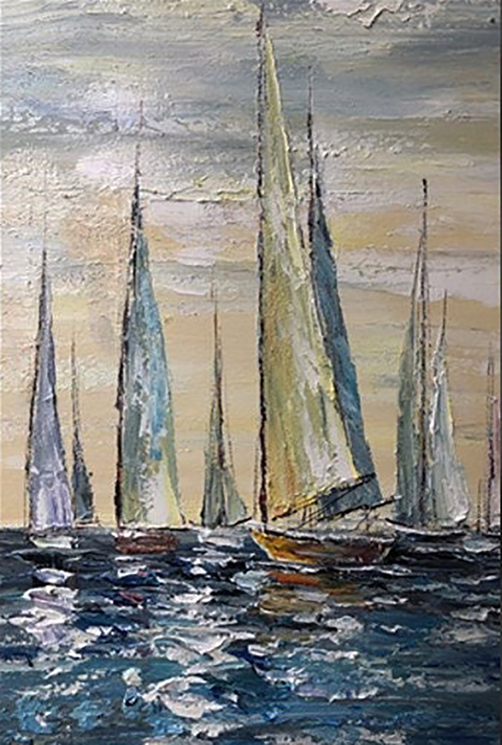 Boats painting on canvas BOA0023