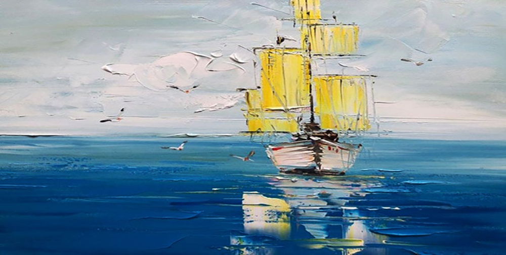 Boats painting on canvas BOA0025