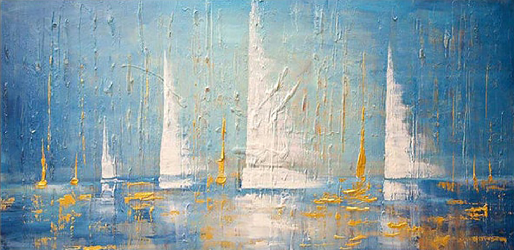 Boats painting on canvas BOA0030