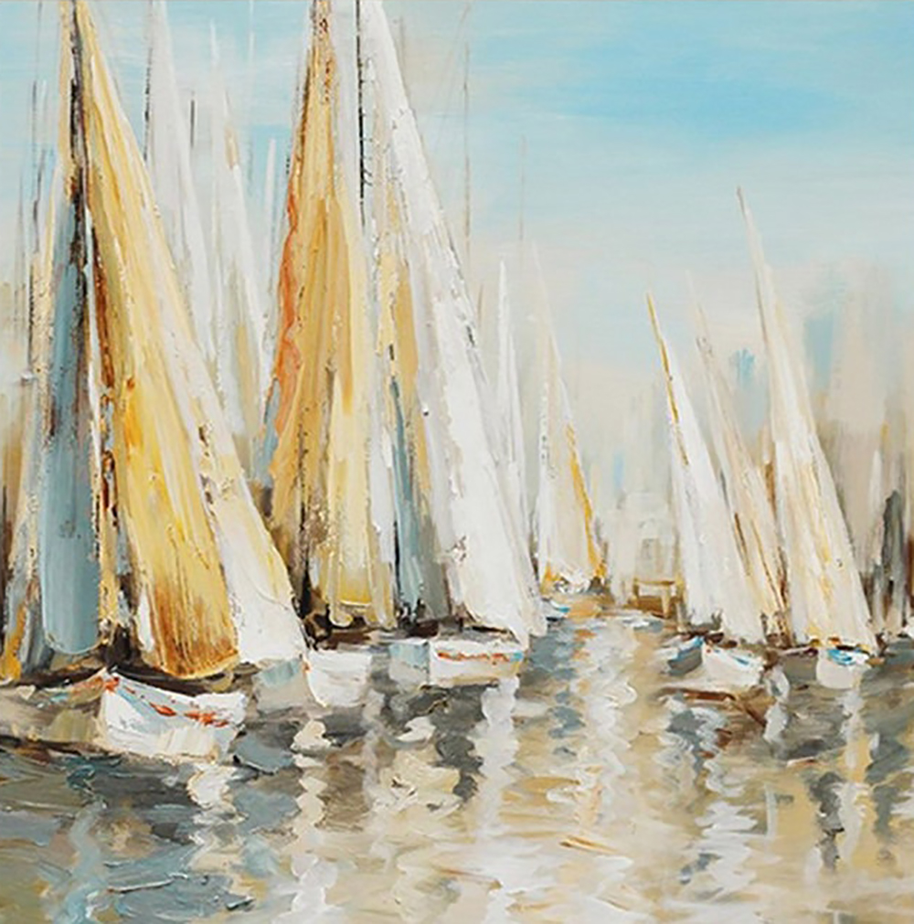 Boats painting on canvas BOA0034