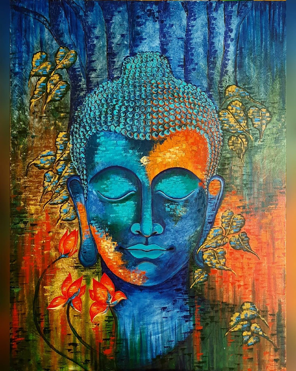 Buddhist Buddha painting on canvas BUD0051
