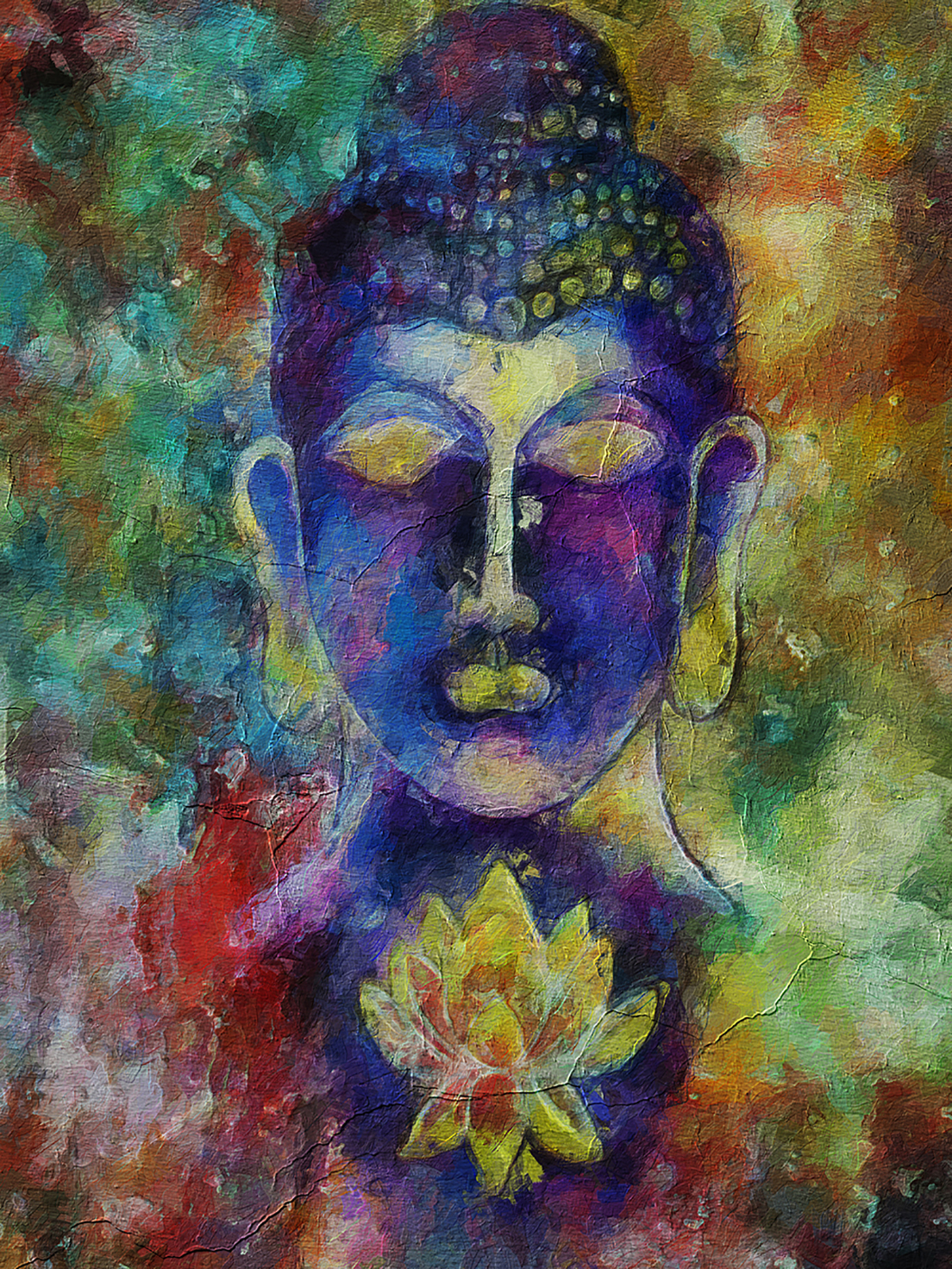 Buddhist Buddha painting on canvas BUD0053