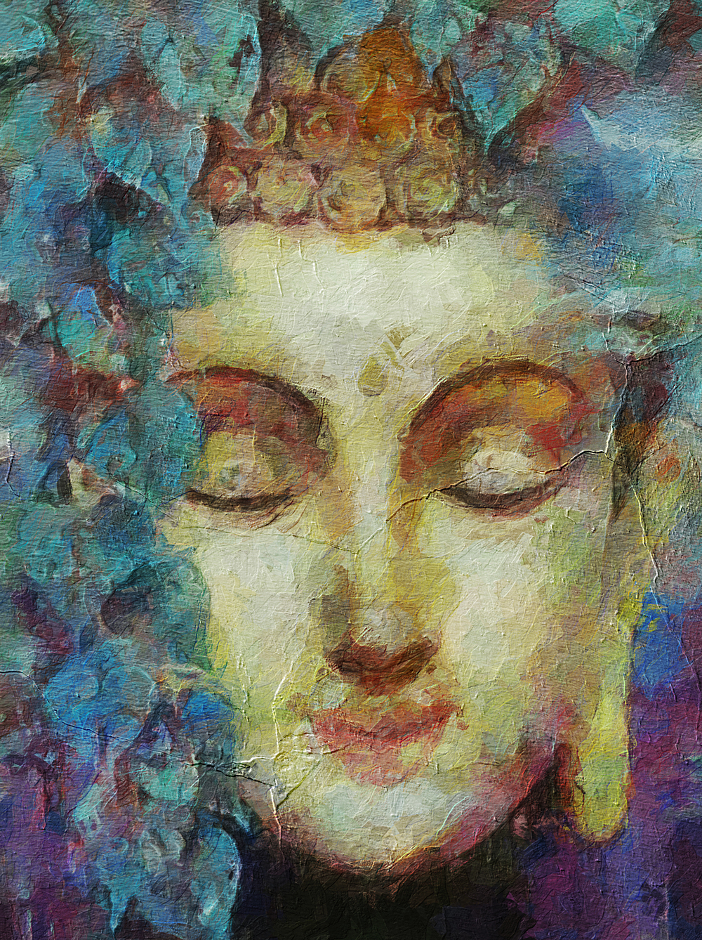 Buddhist Buddha painting on canvas BUD0061