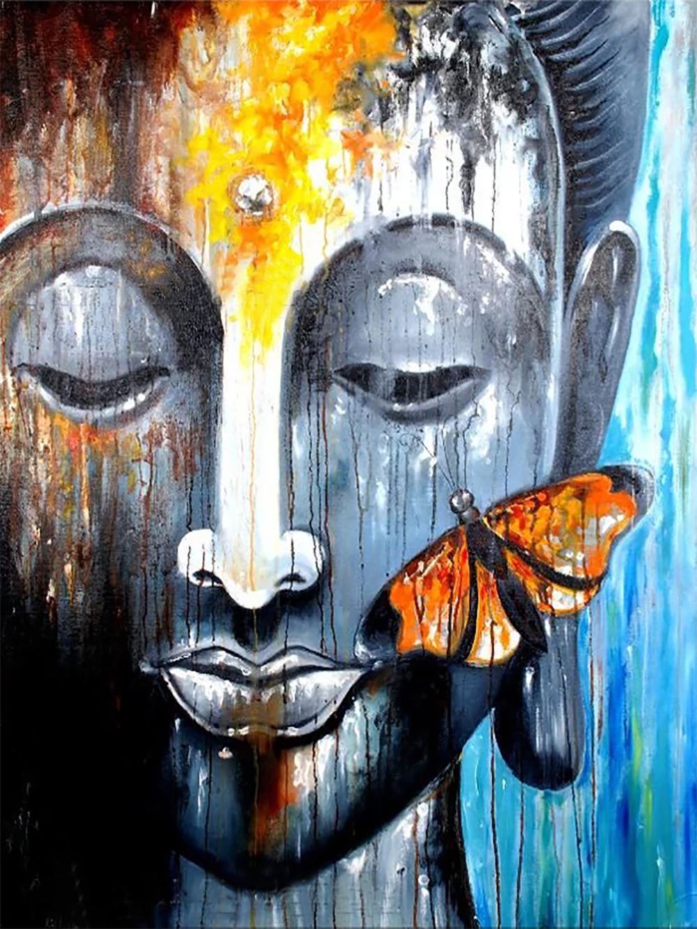 Buddhist Buddha painting on canvas BUD0065